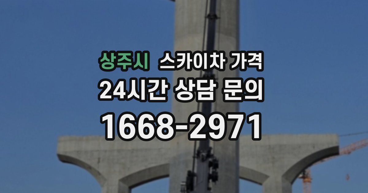 상주시 스카이차 가격