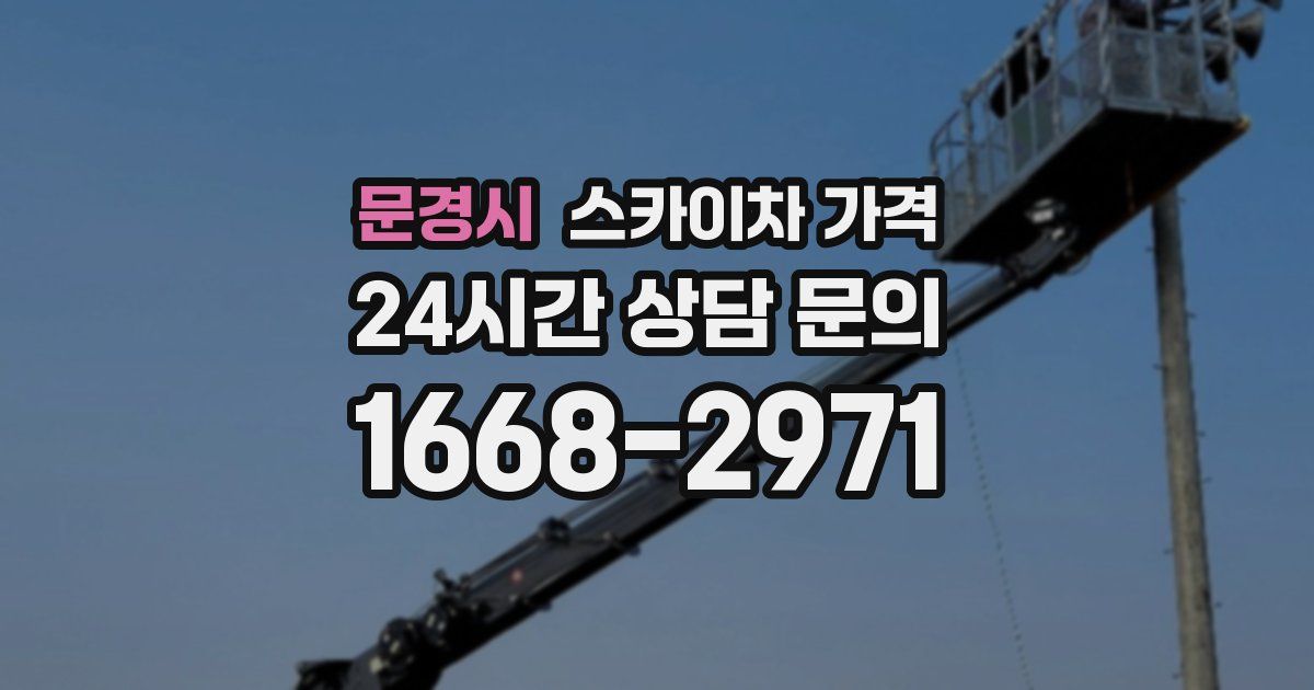 문경시 스카이차 가격