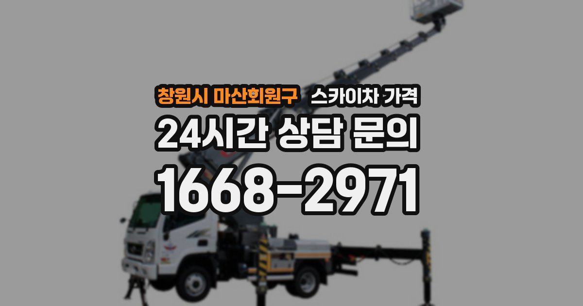 창원시 마산회원구 스카이차 가격