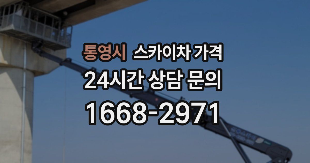 통영시 스카이차 가격