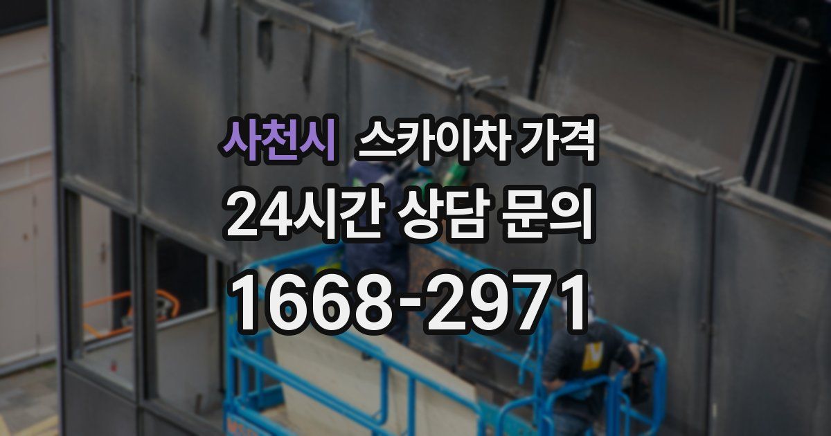 사천시 스카이차 가격