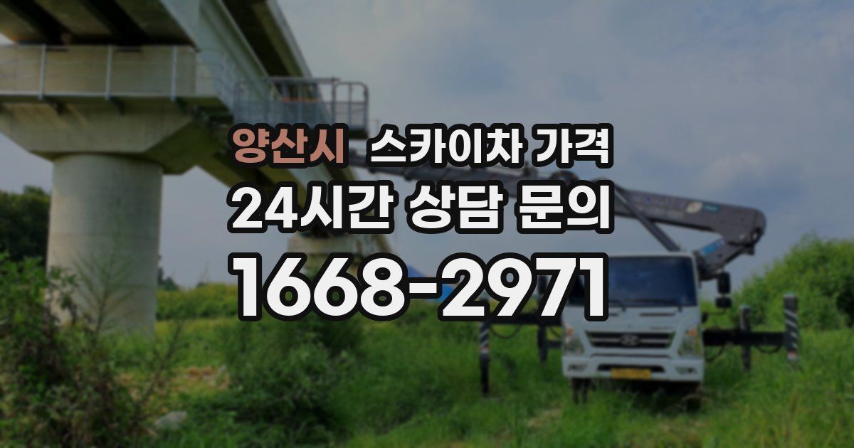 양산시 스카이차 가격