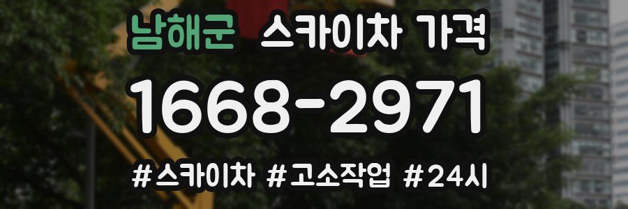 남해군 스카이차 가격