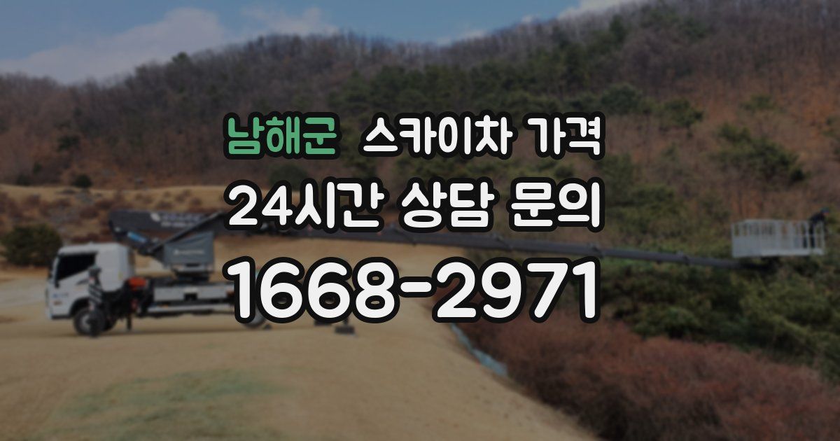 남해군 스카이차 가격