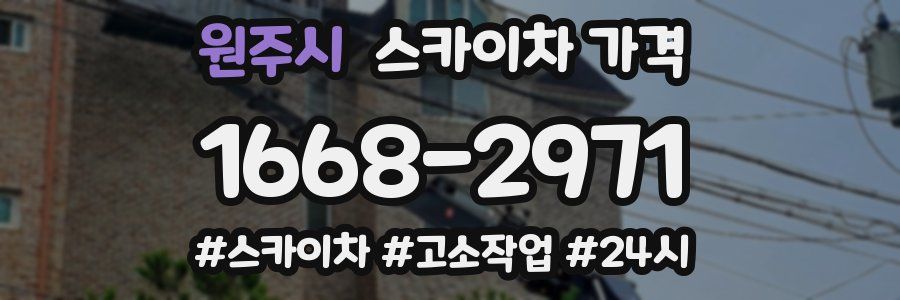 원주시 스카이차 가격