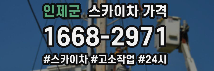 인제군 스카이차 가격