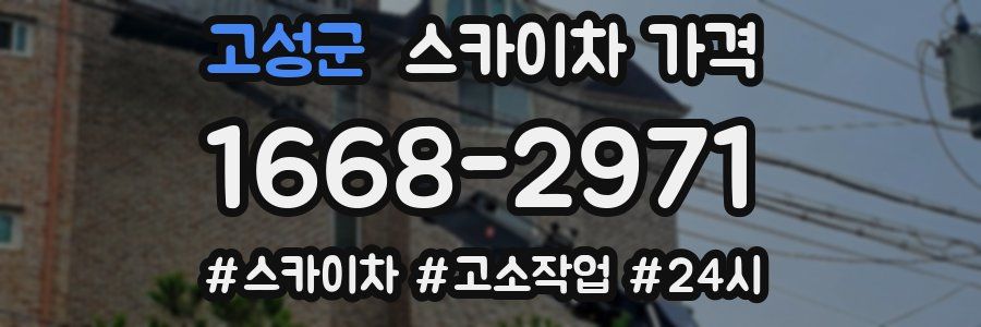 고성군 스카이차 가격