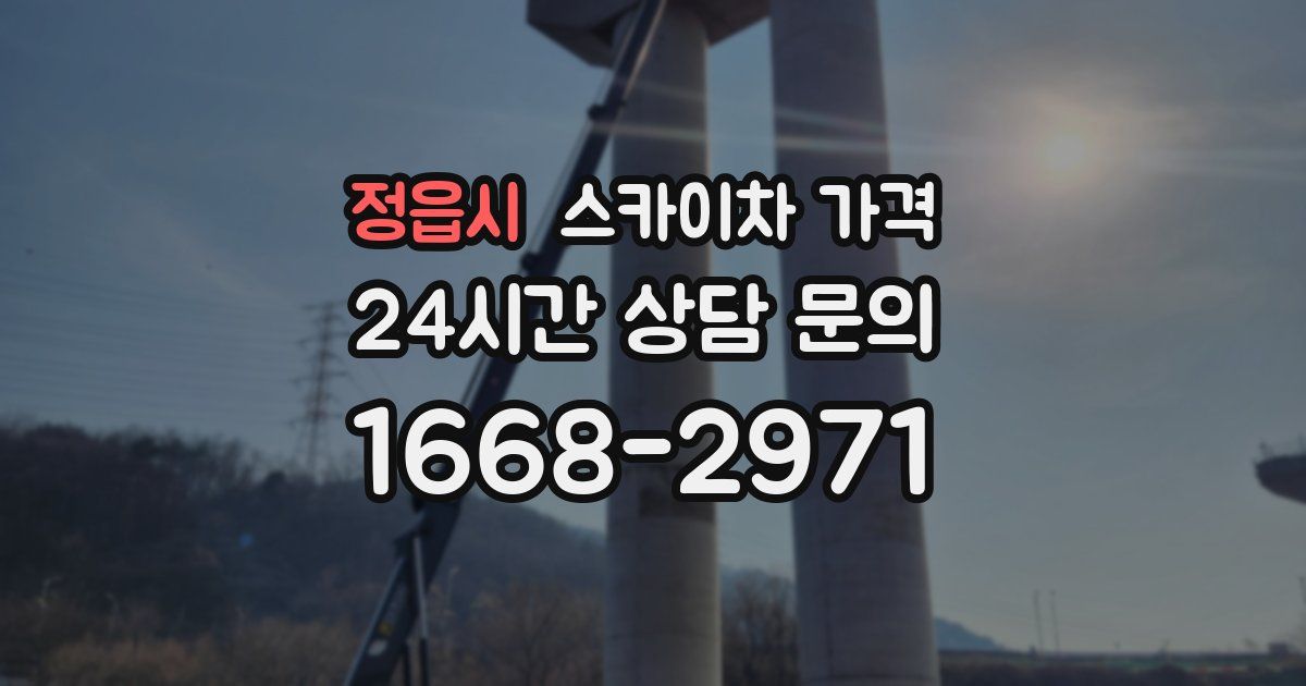 정읍시 스카이차 가격