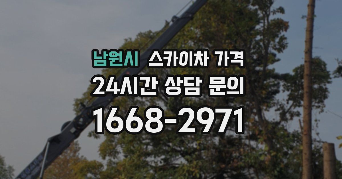 남원시 스카이차 가격