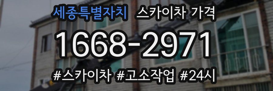 세종특별자치 스카이차 가격