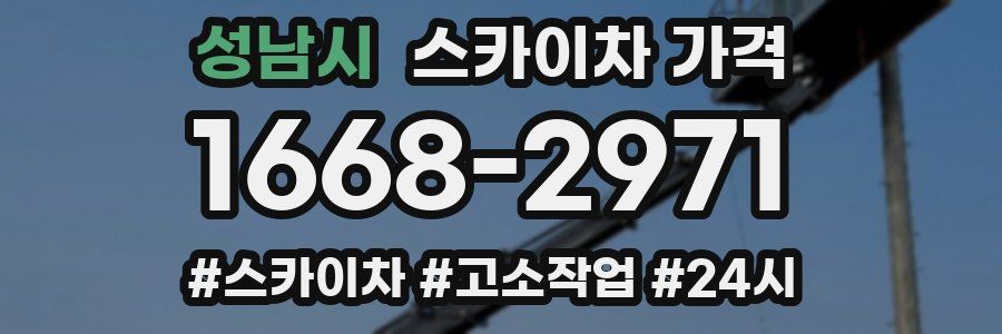 성남시 스카이차 가격