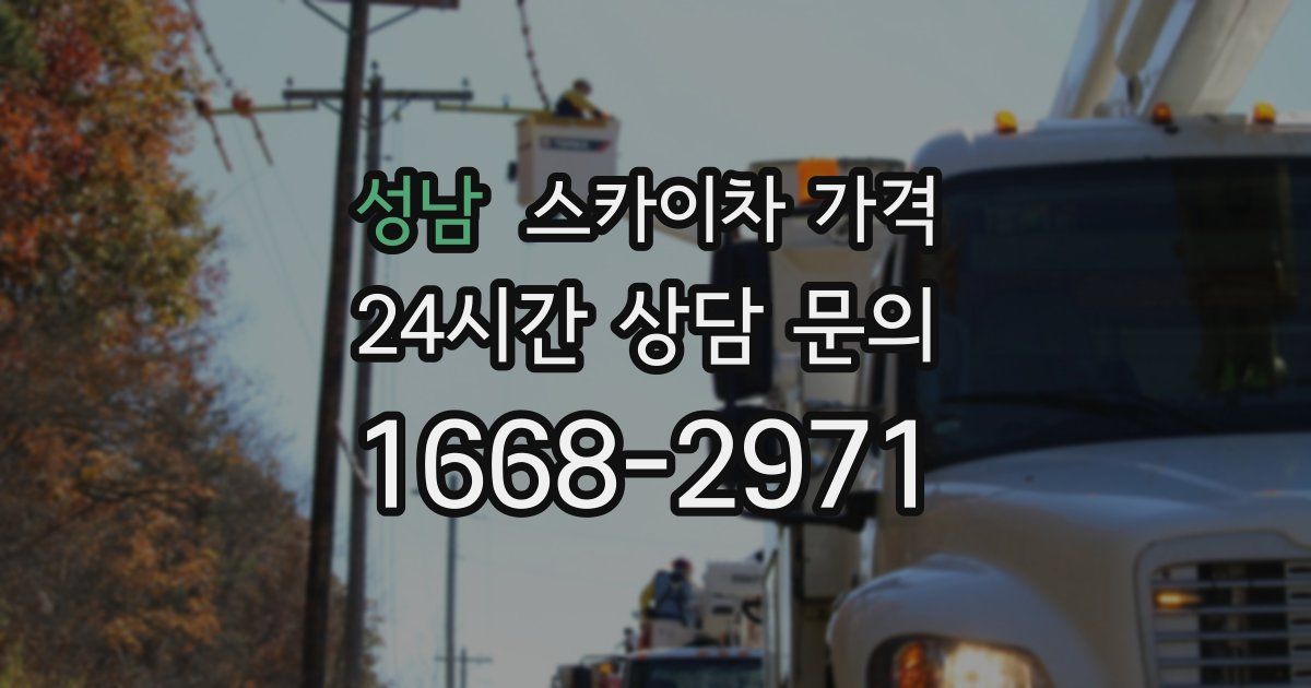 성남 스카이차 가격