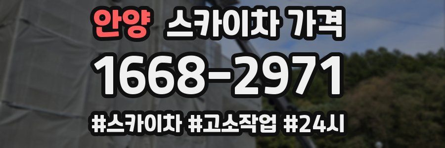 안양 스카이차 가격