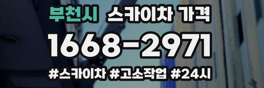 부천시 스카이차 가격