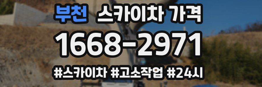 부천 스카이차 가격