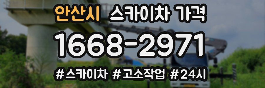 안산시 스카이차 가격