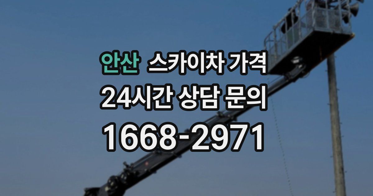 안산 스카이차 가격