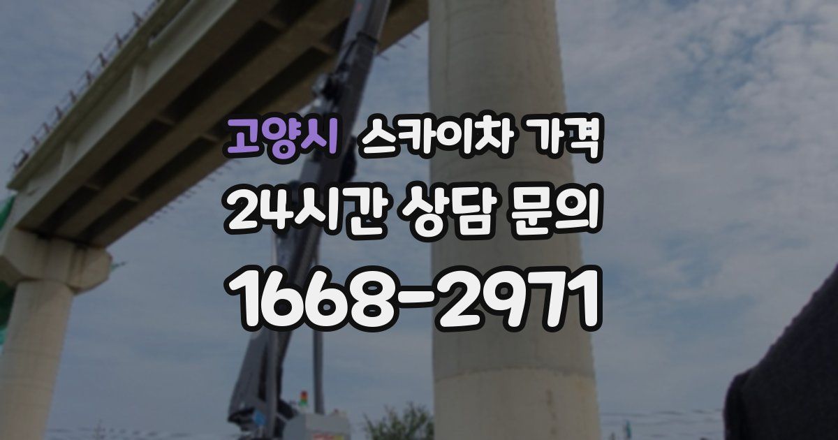 고양시 스카이차 가격