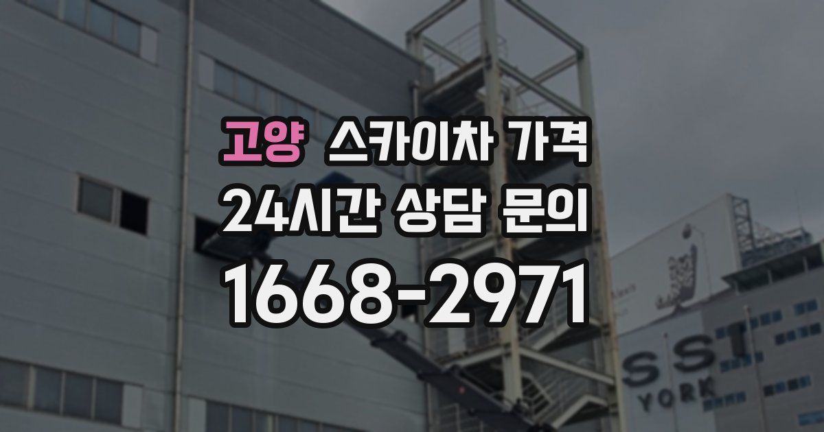 고양 스카이차 가격