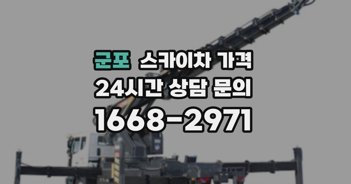 군포 스카이차 가격