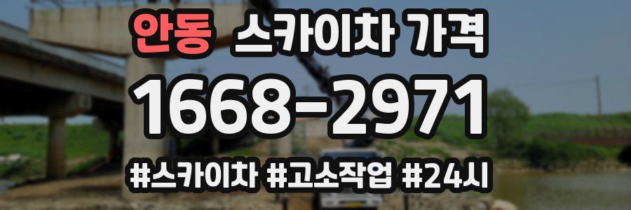 안동 스카이차 가격