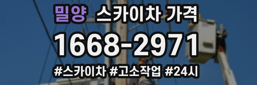 밀양 스카이차 가격