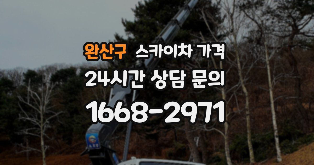 완산구 스카이차 가격