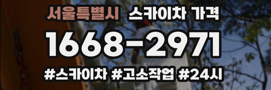 서울특별시 스카이차 가격