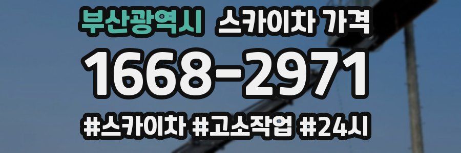 부산광역시 스카이차 가격