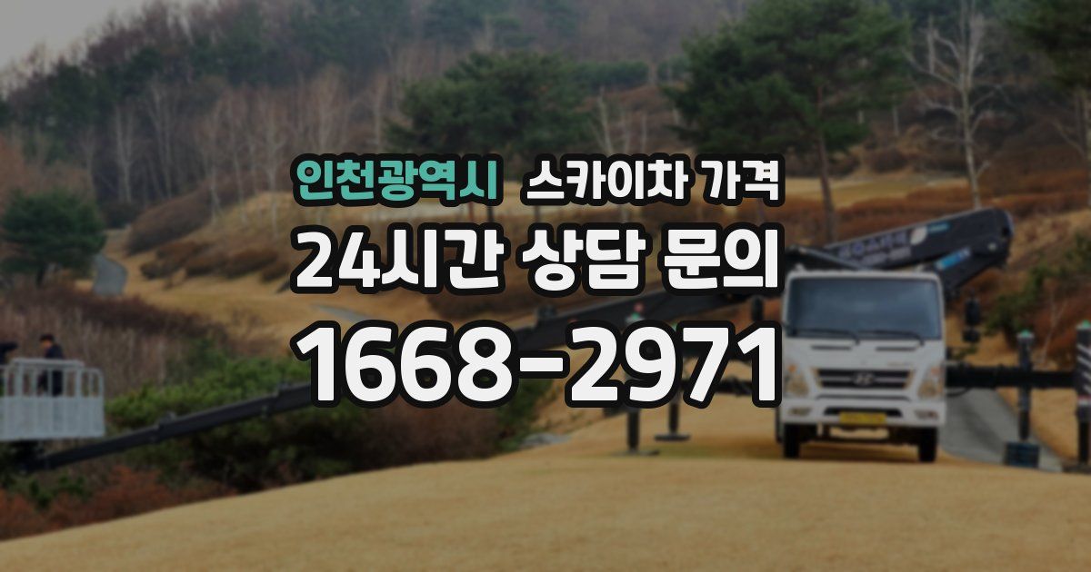 인천광역시 스카이차 가격