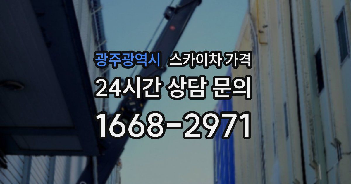 광주광역시 스카이차 가격