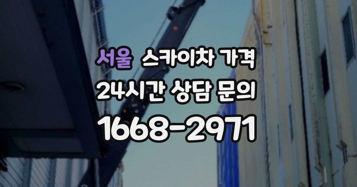 서울 스카이차 가격