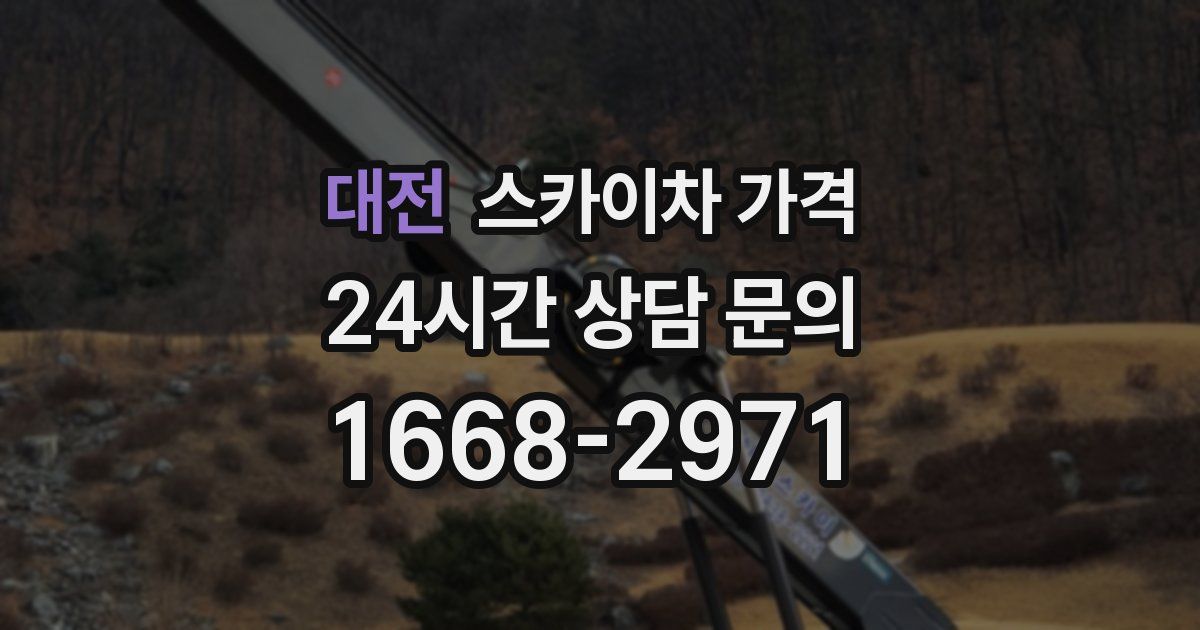 대전 스카이차 가격