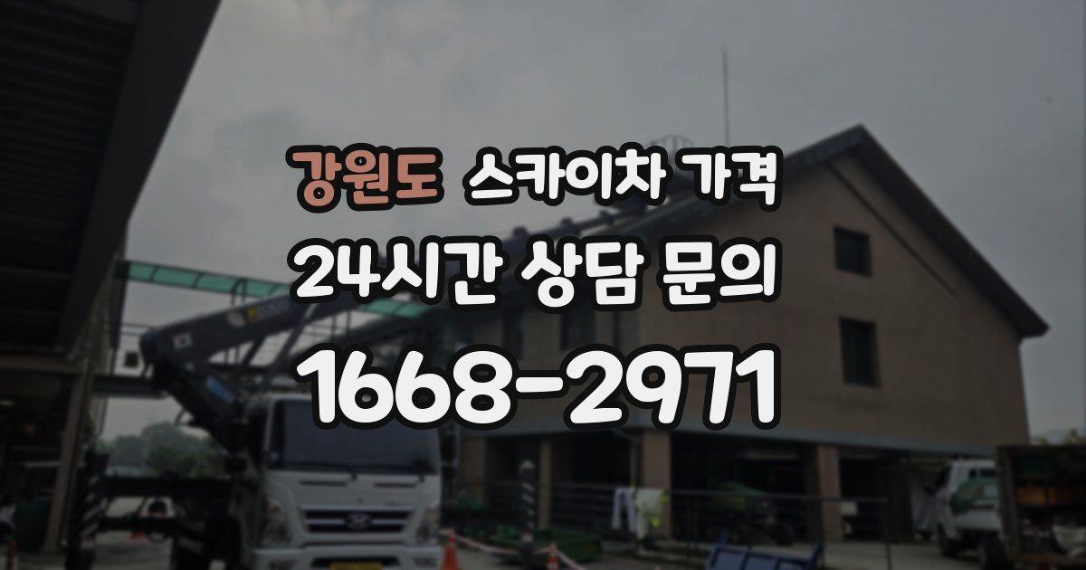 강원도 스카이차 가격