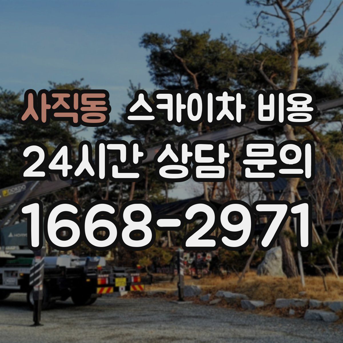 사직동 스카이차 비용