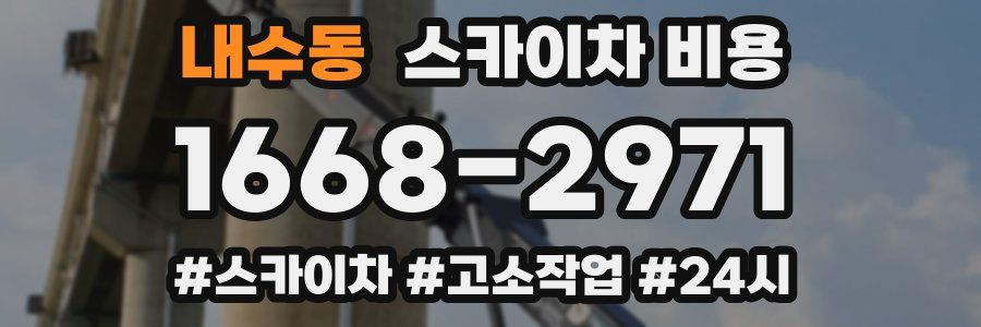 내수동 스카이차 비용