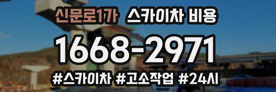 신문로1가 스카이차 비용