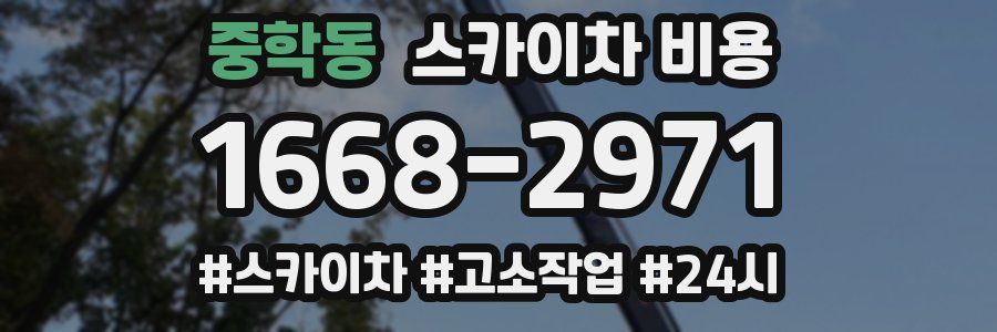 중학동 스카이차 비용
