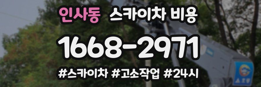 인사동 스카이차 비용