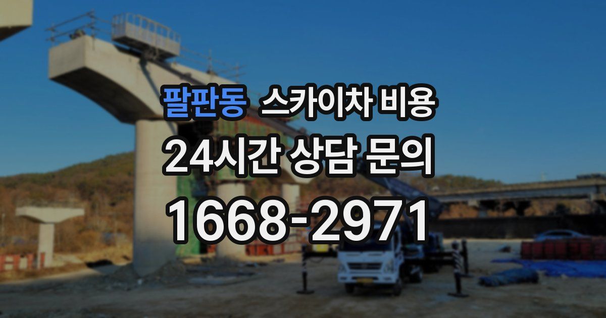 팔판동 스카이차 비용