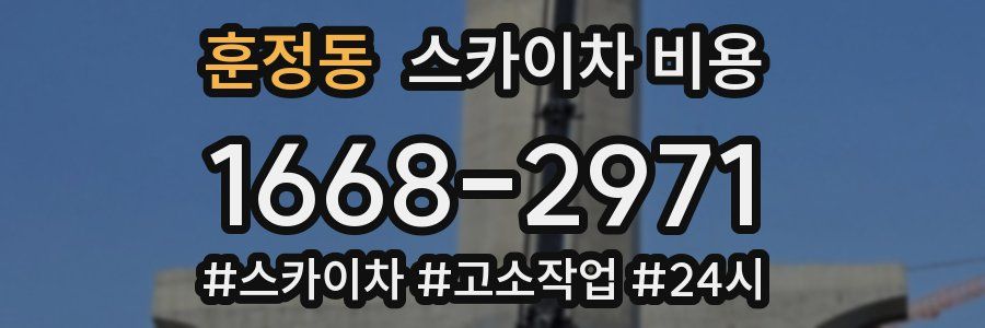 훈정동 스카이차 비용