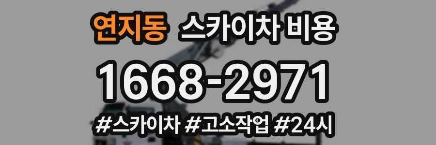 연지동 스카이차 비용