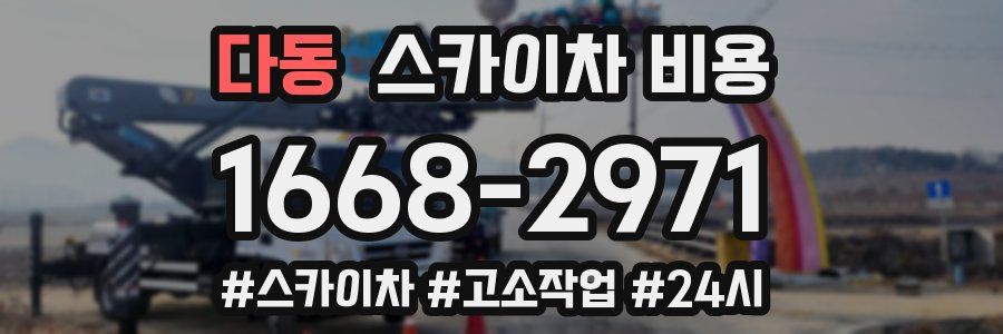 다동 스카이차 비용