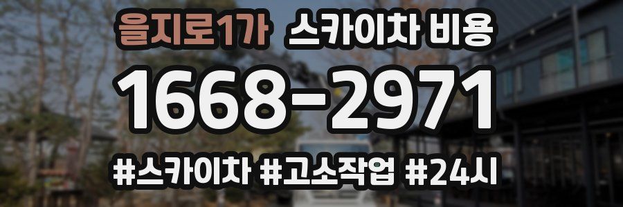 을지로1가 스카이차 비용