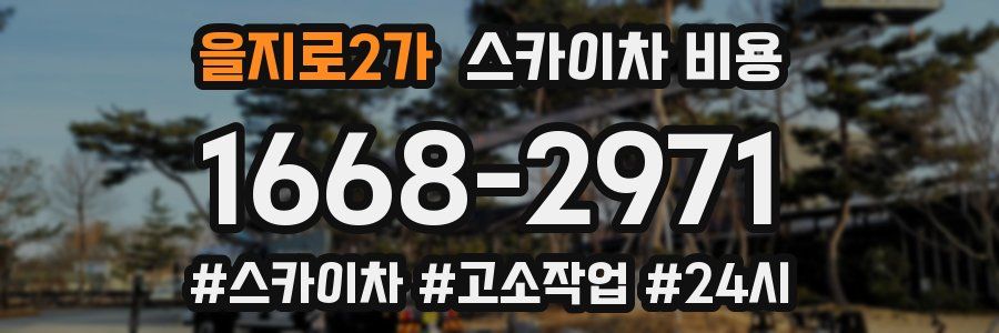 을지로2가 스카이차 비용