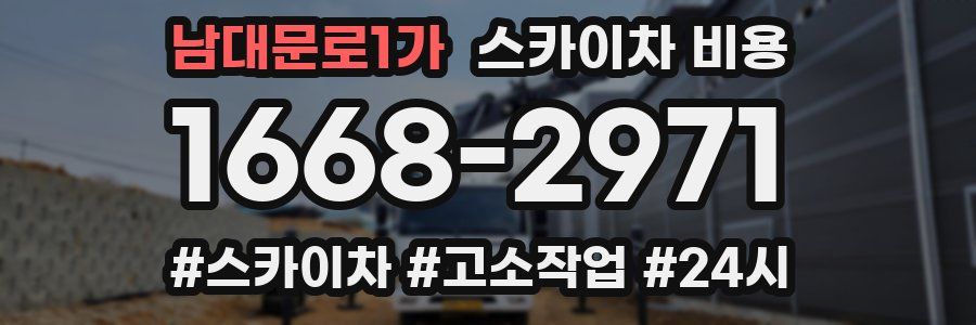 남대문로1가 스카이차 비용