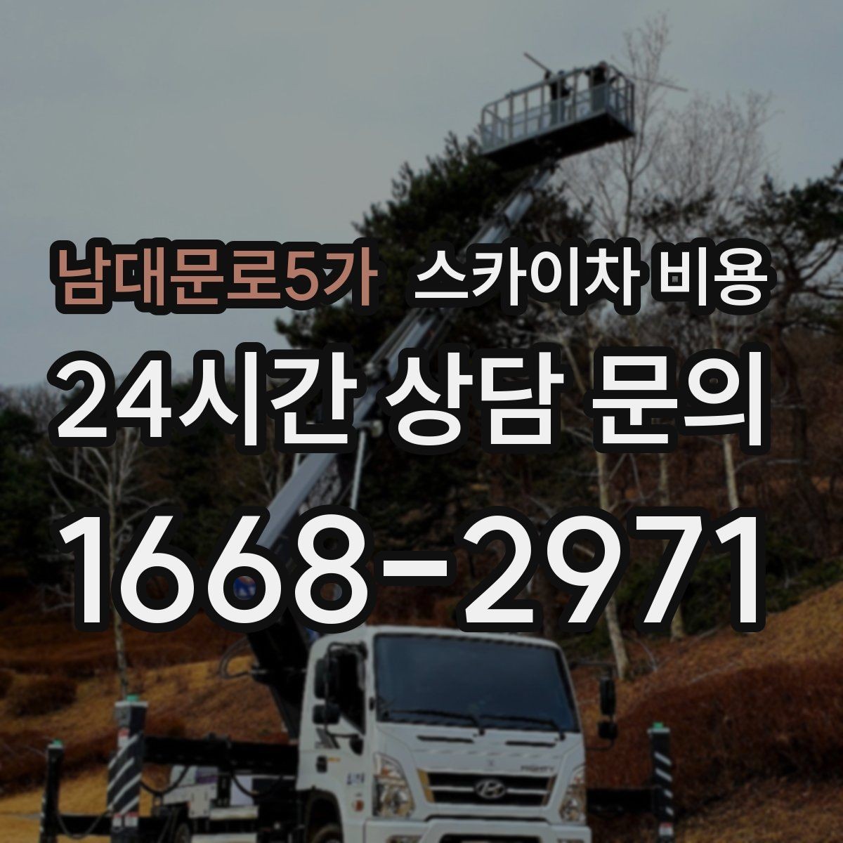 남대문로5가 스카이차 비용 보행자 통행이 많으면 고려할 점