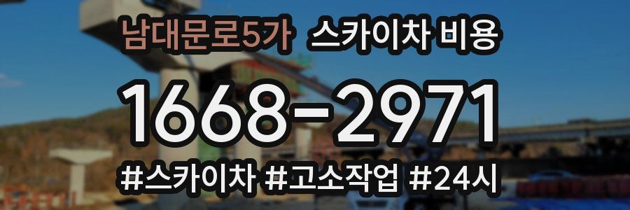 남대문로5가 스카이차 비용