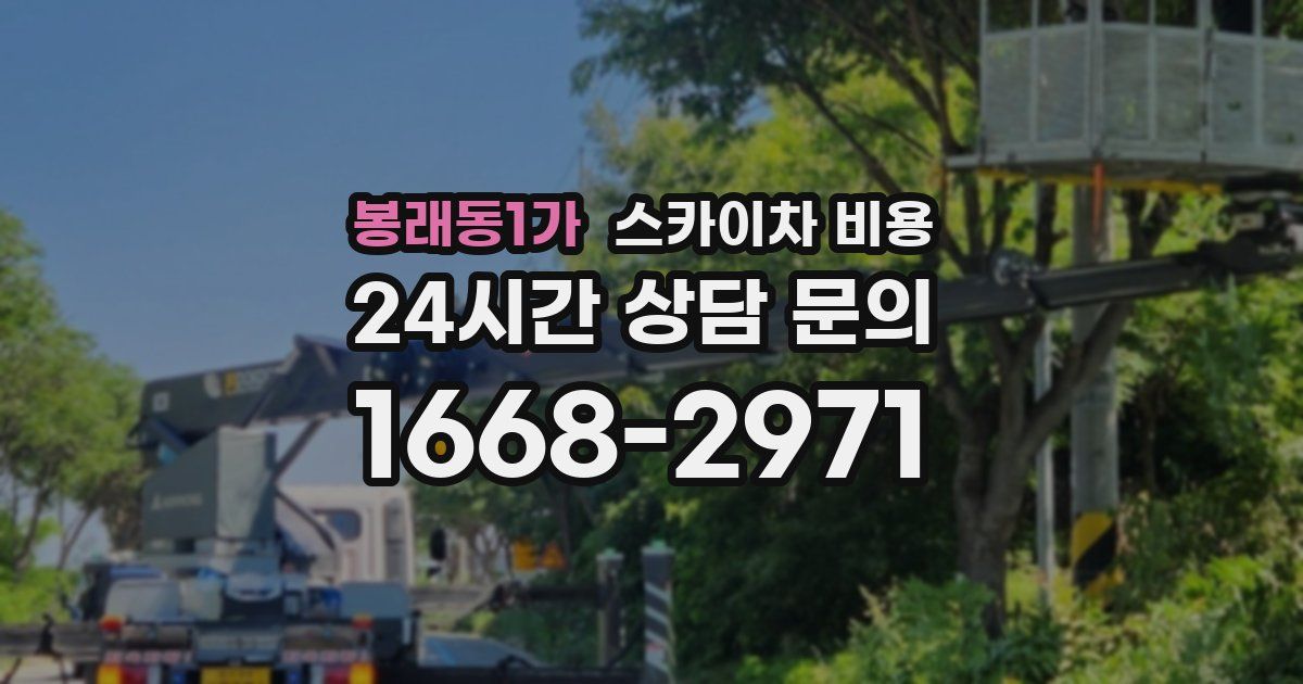 봉래동1가 스카이차 비용