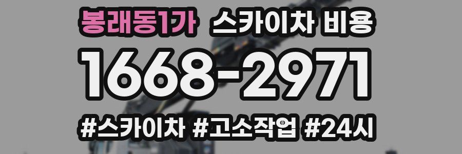 봉래동1가 스카이차 비용